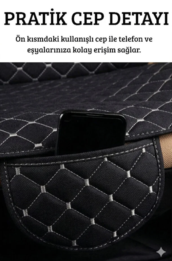  Terletmez Cepli Oto Koltuk Minder Seti Kolay Montaj Universal 7li Set 