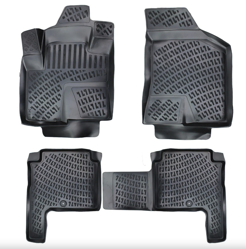 Hyundai Santa Fe 2006-2012 Uyumlu 4.5D Havuzlu Paspas | 7 Koltuklu - Siyah