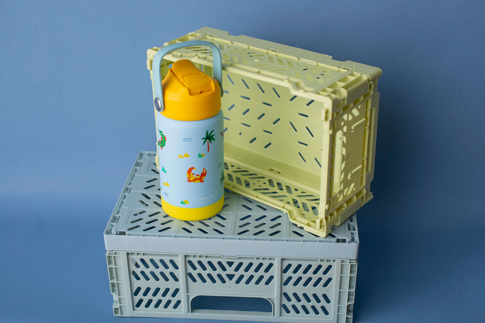 SipnJoy - FlipSip Çocuk Su Termosu | 360 ml - Snappy Croc