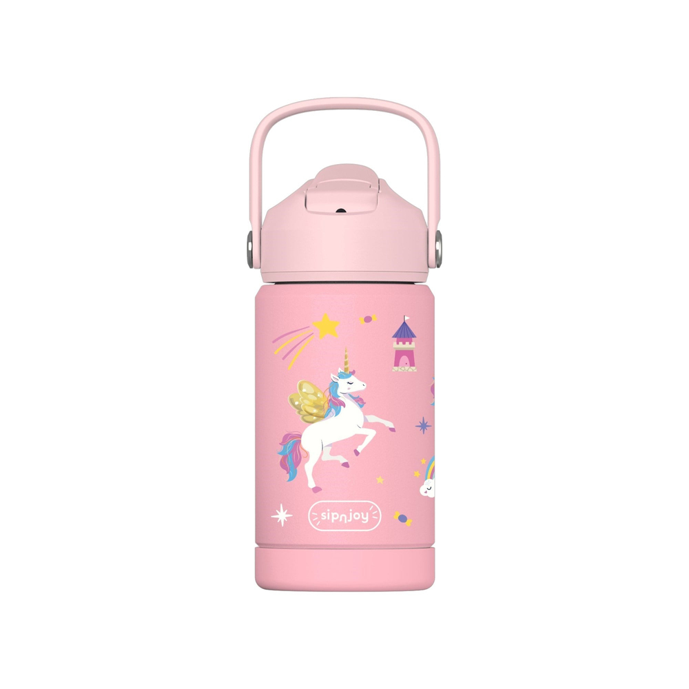 SipnJoy - FlipSip Çocuk Su Termosu | 360 ml - Golden Horn