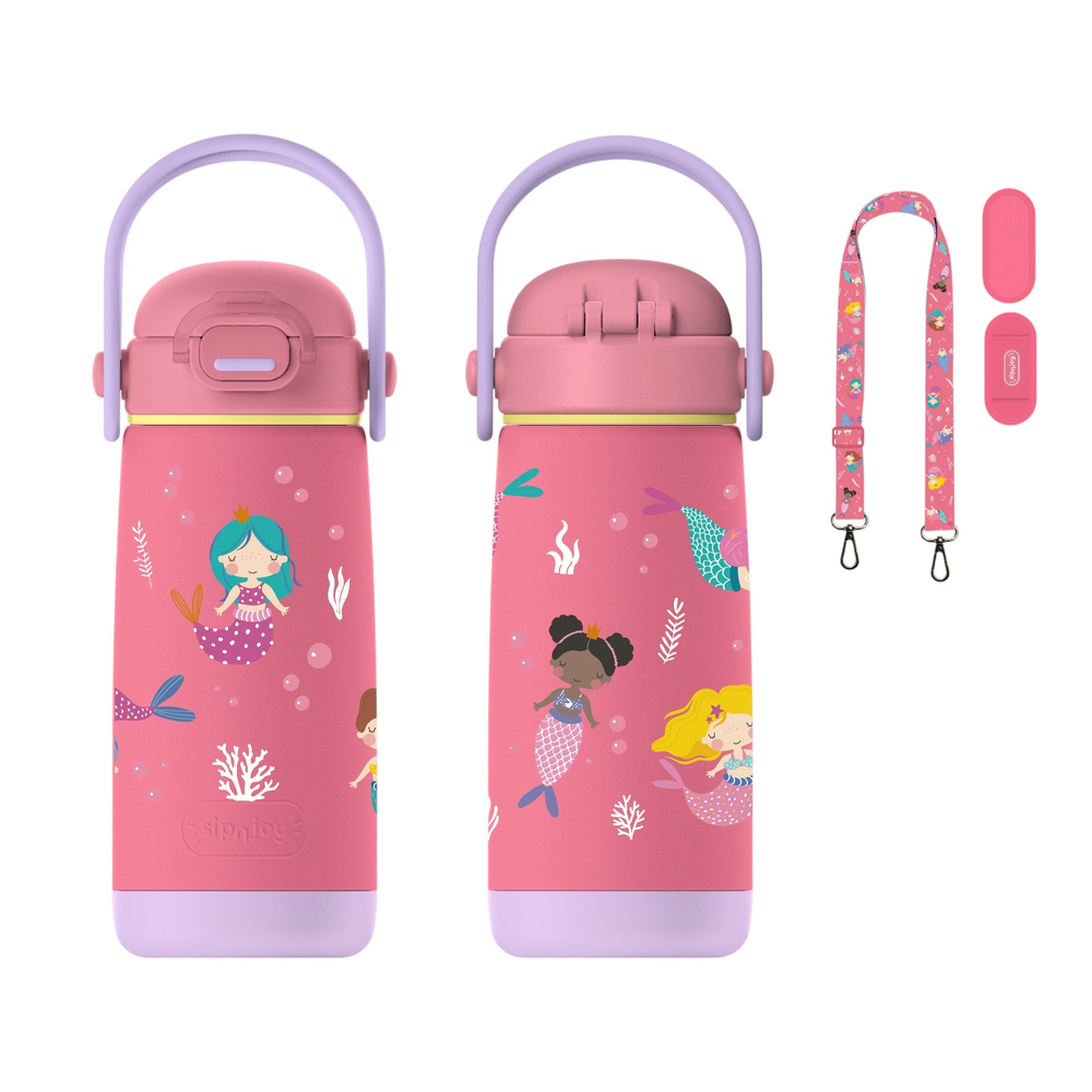 SipnJoy - SipSquad Plus Çocuk Su Termosu  | 480 ml - Mermaid Dream