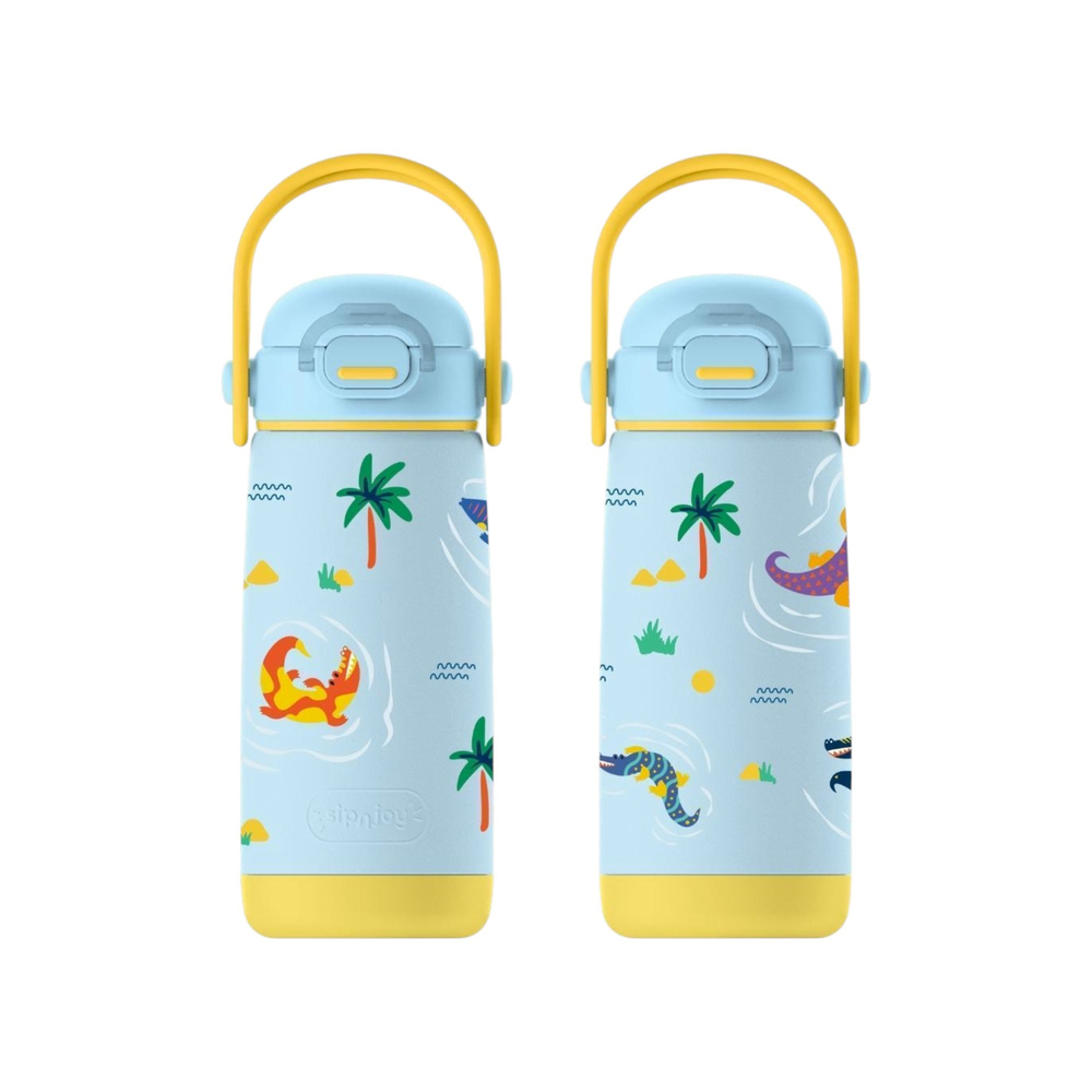 SipnJoy - SipSquad Plus Çocuk Su Termosu  | 480 ml - Snappy Croc