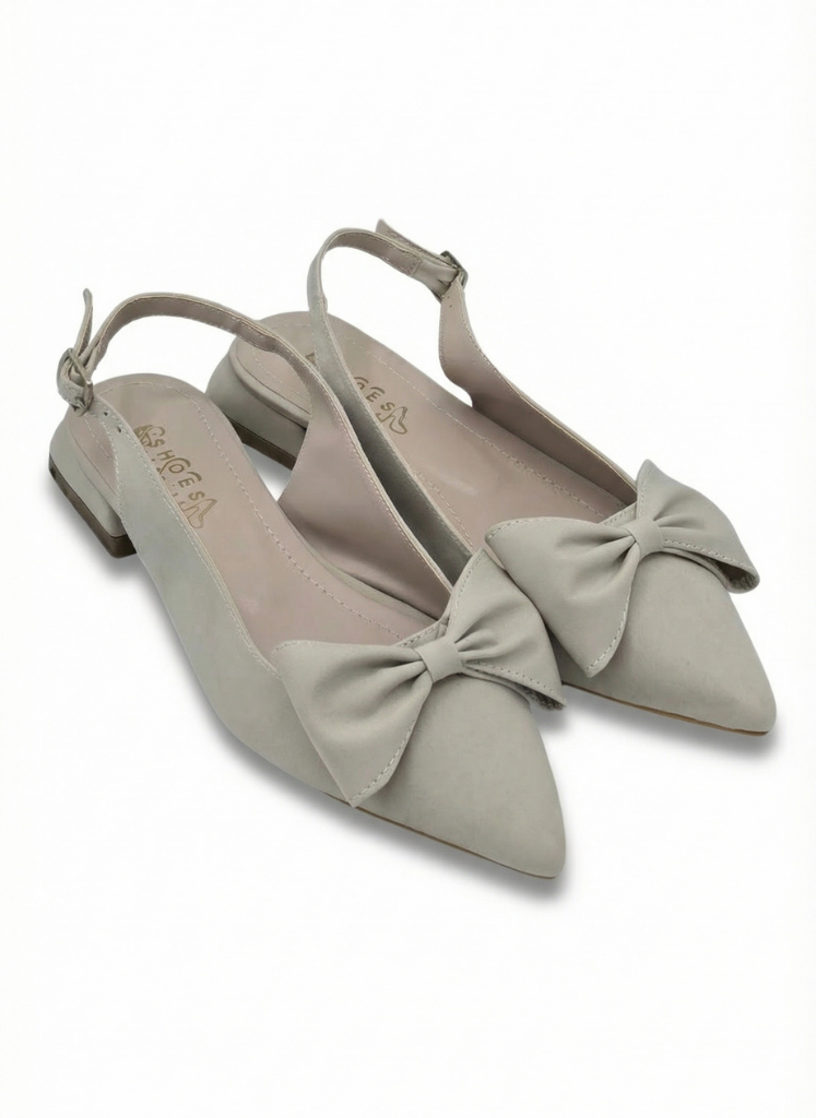  Luvestashoes Krem Fiyonk Detaylı Zarif Ortopedik Babet