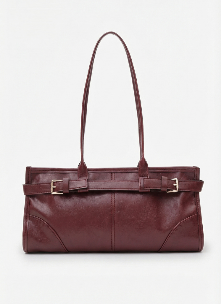 Vintage Baget Çanta Bordo