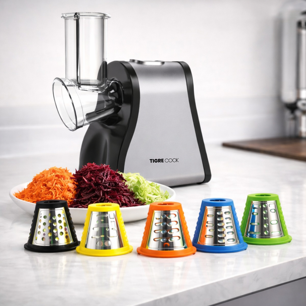 5i 1 Arada Otomatik Doğrayıcı ve Dilimleyici Makine -Rende- Salata Makinesi Inox