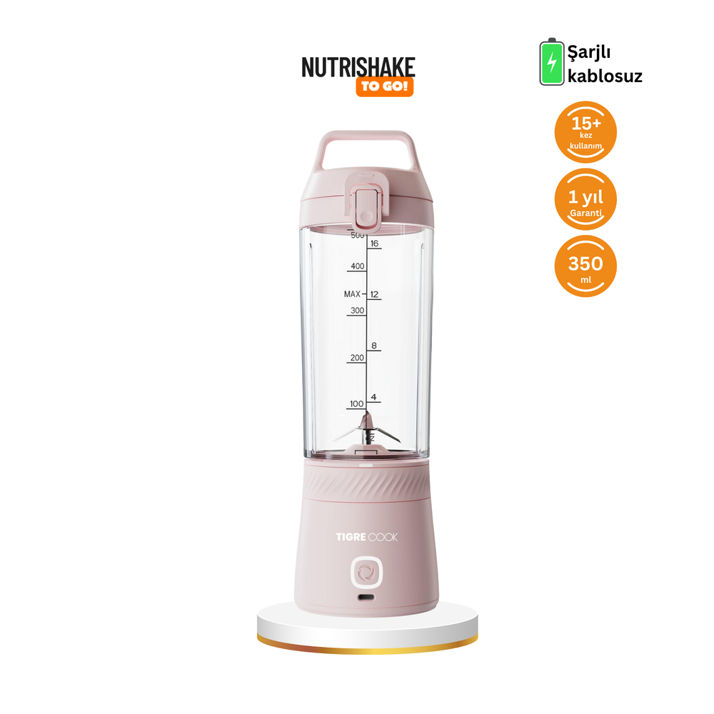 TIGRECOOK Blender Kişisel Taşınabilir Kablosuz Mikser ve Smoothie Makinesi, Güçlü, Şarj Edilebilir, PEPME