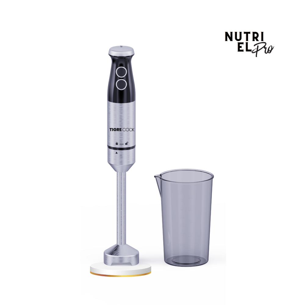 TIGRECOOK Turbo Çubuk El Blenderi – 1800W, 4 Bıçaklı Paslanmaz Çelik, Karıştırma Kabı 