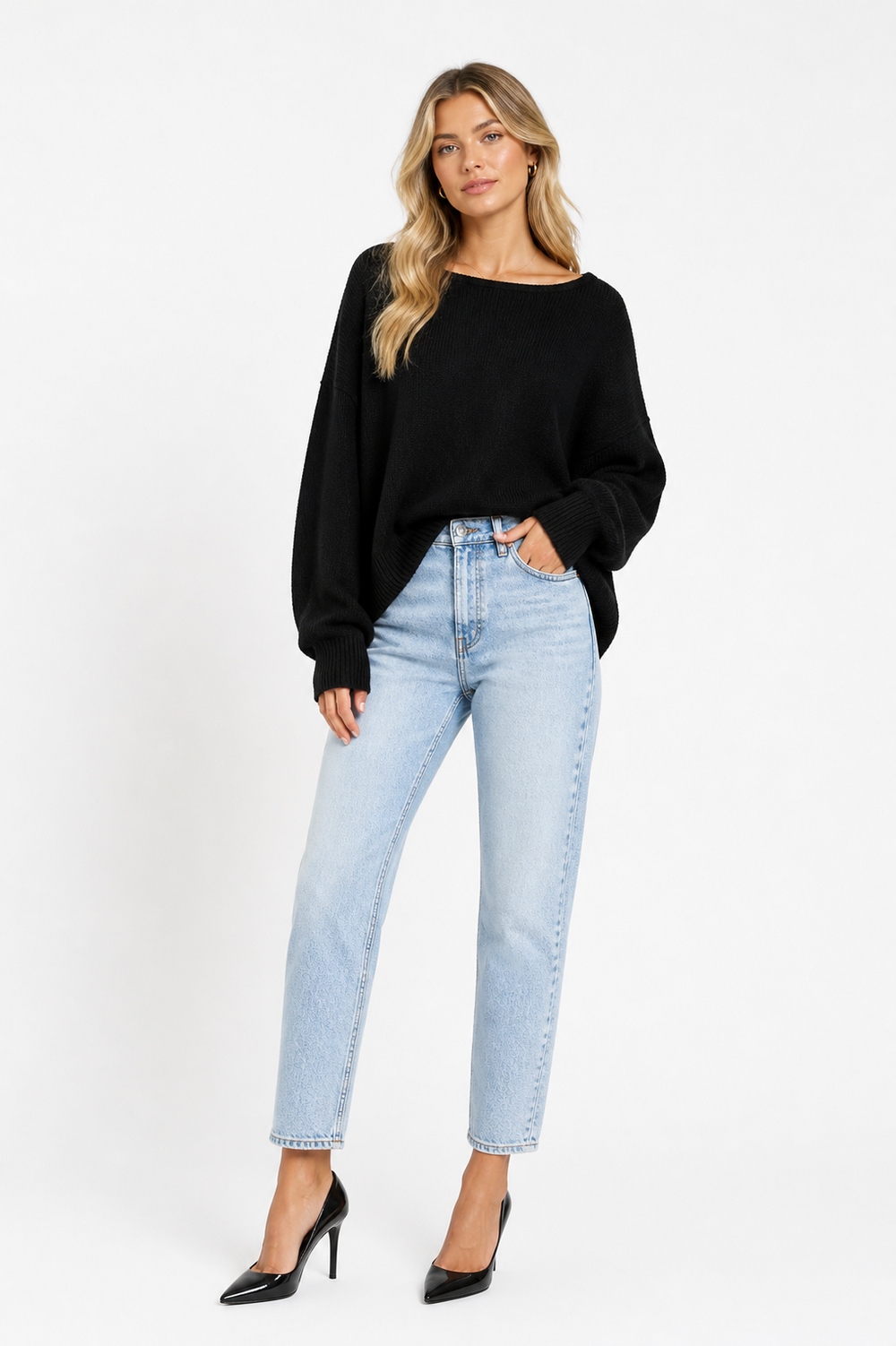 Balmior Merserize Oversize Triko Kazak – Premium Seri