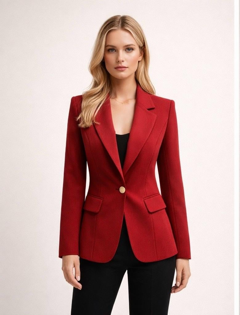 Balmior Premium Kırmızı Blazer Ceket