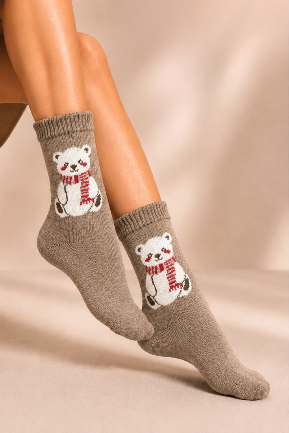 Kadın Lambswool Kışlık Soket Çorap 3lu Paket - 36 - 40