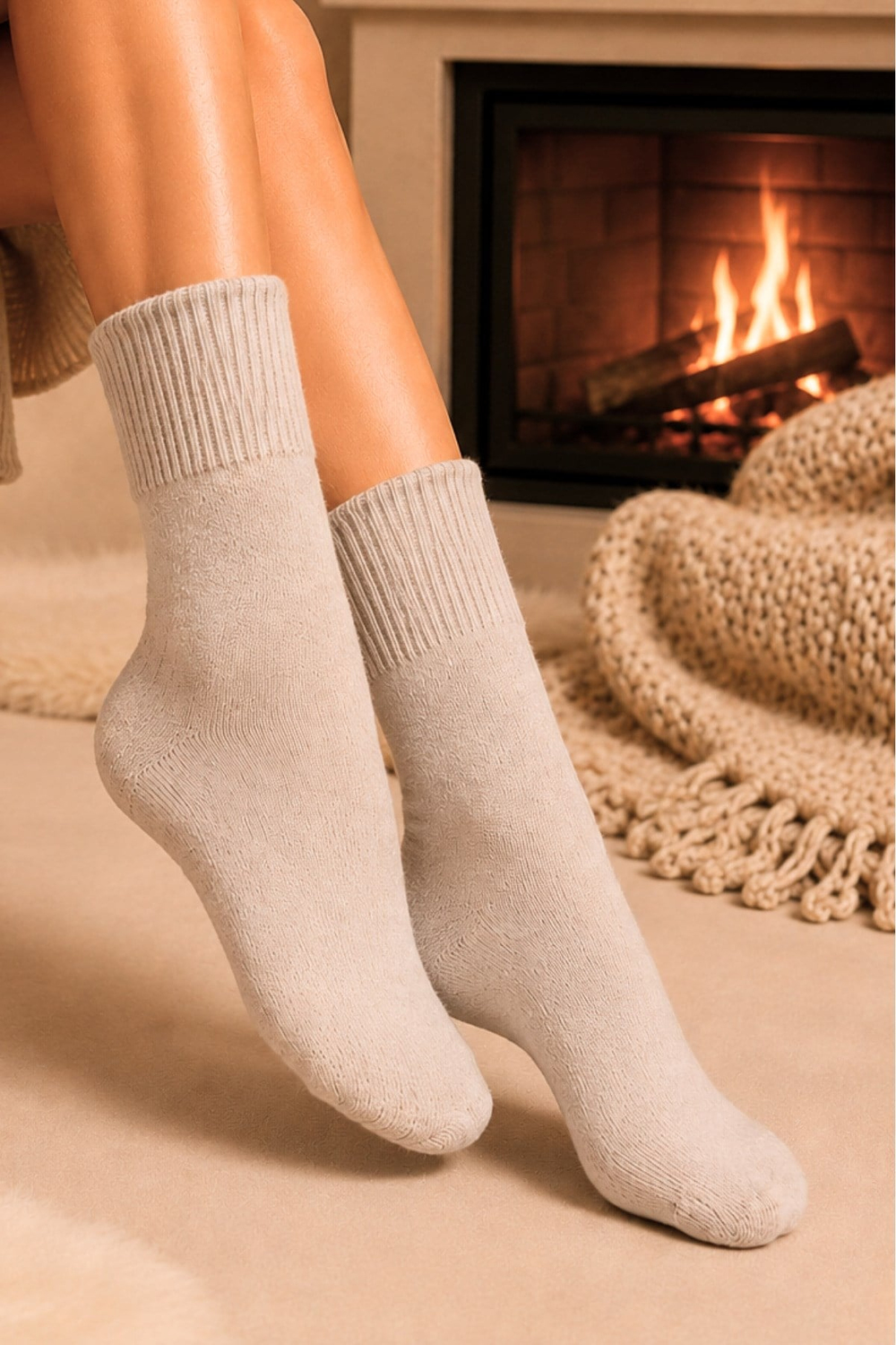Kadın Lambswool Kışlık Soket Çorap 4lu Paket - 36 - 40