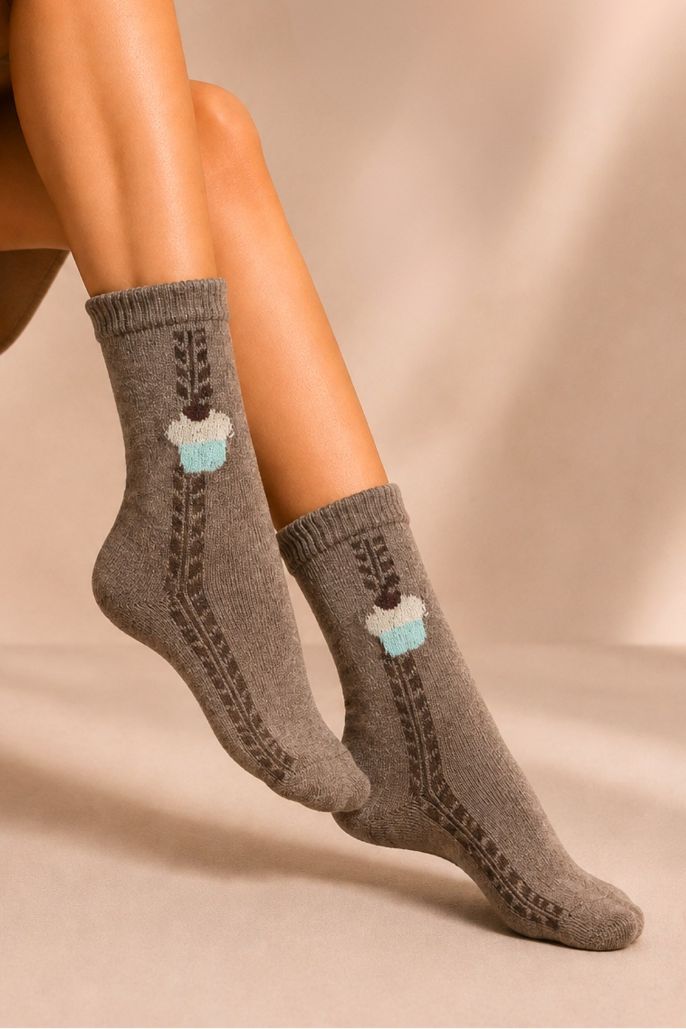 Kadın Lambswool Kışlık Soket Çorap 4lu Paket - 36 - 40