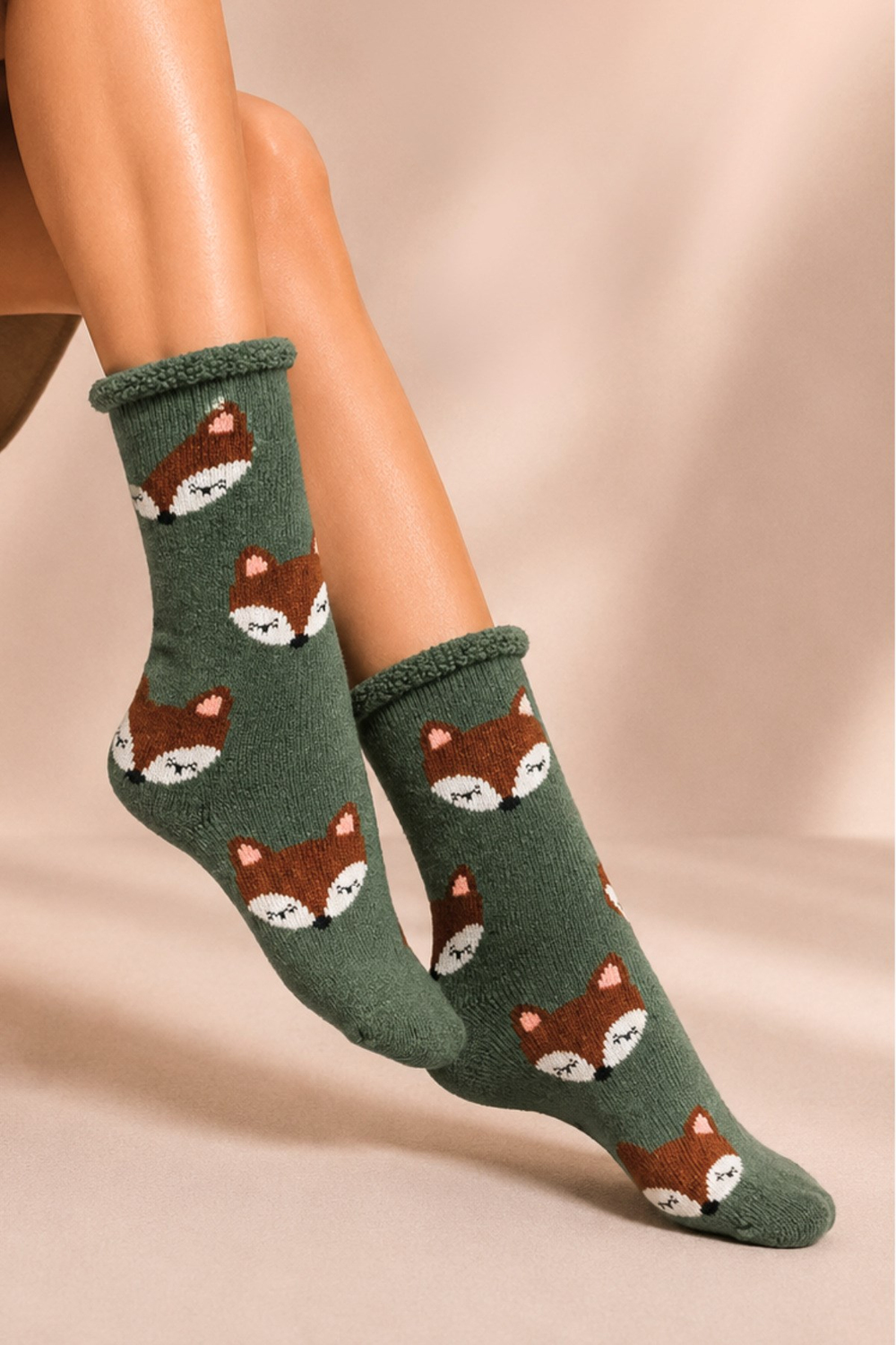 Kadın Lastiksiz Lambswool Kışlık Kalın Soket Çorap 4lu Paket - 36 - 40