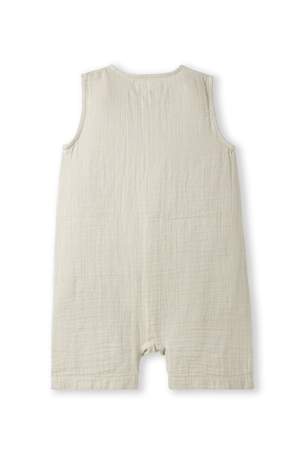Taş Rengi Müslin Kolsuz Romper