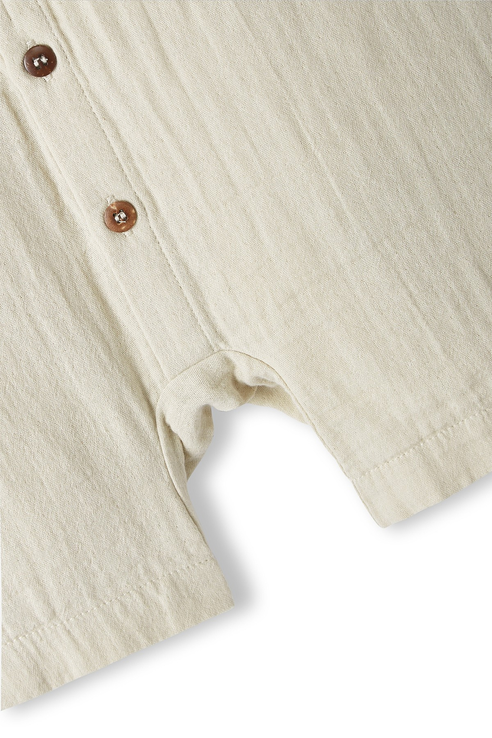 Taş Rengi Müslin Kolsuz Romper