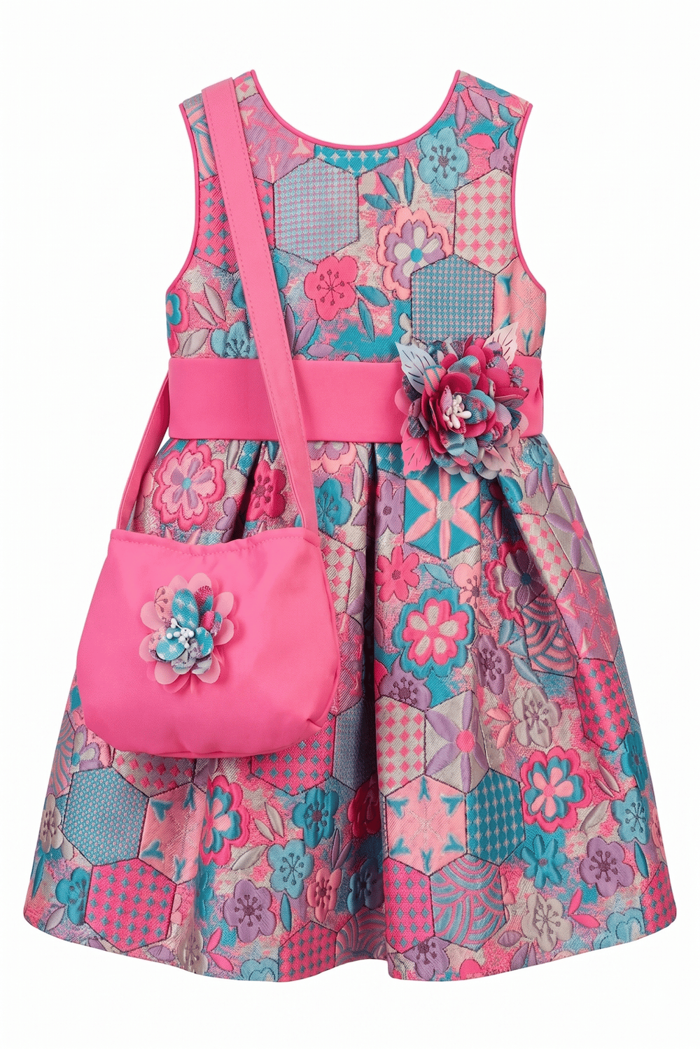 Flora Patch Bag Elbise