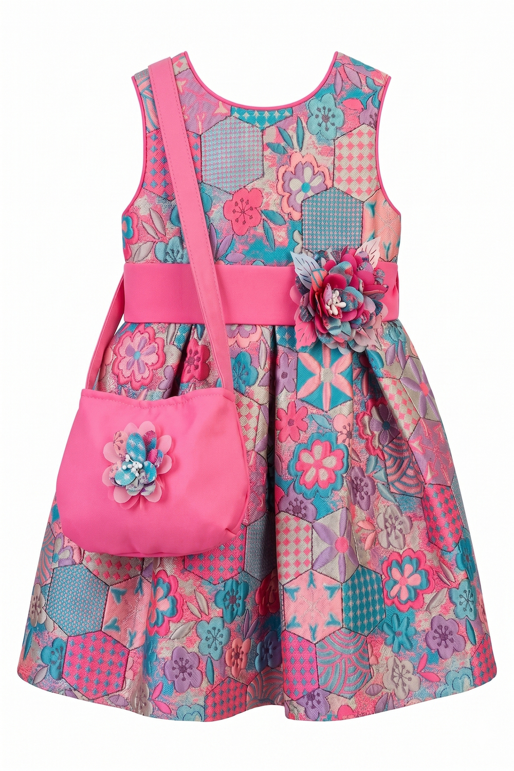 Flora Patch Bag Elbise
