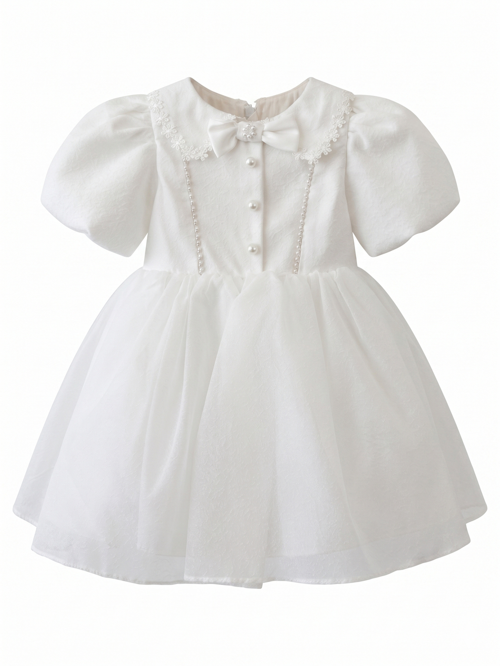 Ivory Petal Bow Elbise