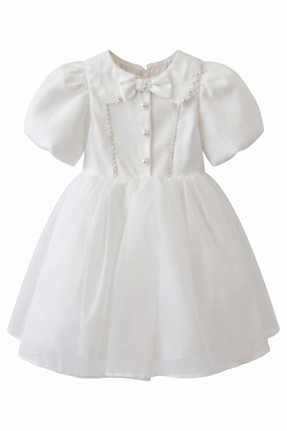 Ivory Petal Bow Elbise