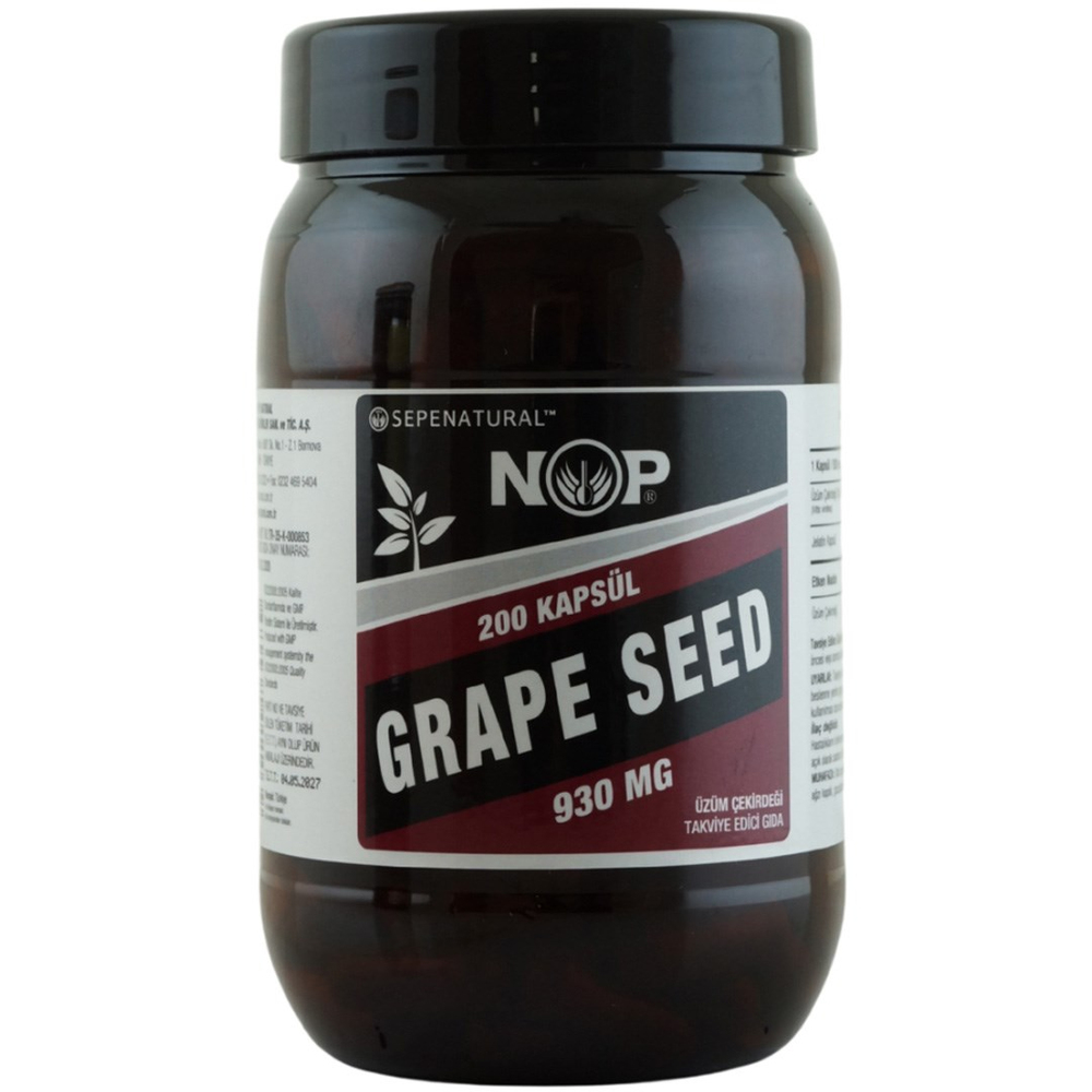 NOP  ÜZÜM ÇEKİRDEĞİ GRAPE SEED FULL POTENCY 200 KAPSUL X 930MG