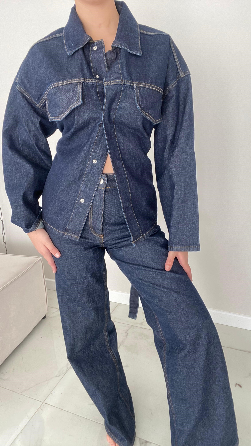 DENIM RENK PALAZZO JEAN