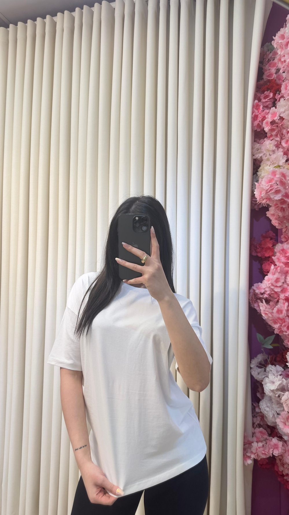 DİLVİN %100 PAMUK BASIC TSHIRT - EKRU