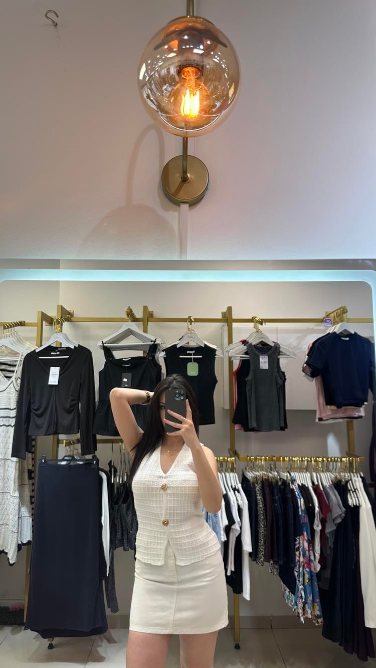 Gold düğmeli premium triko yelek