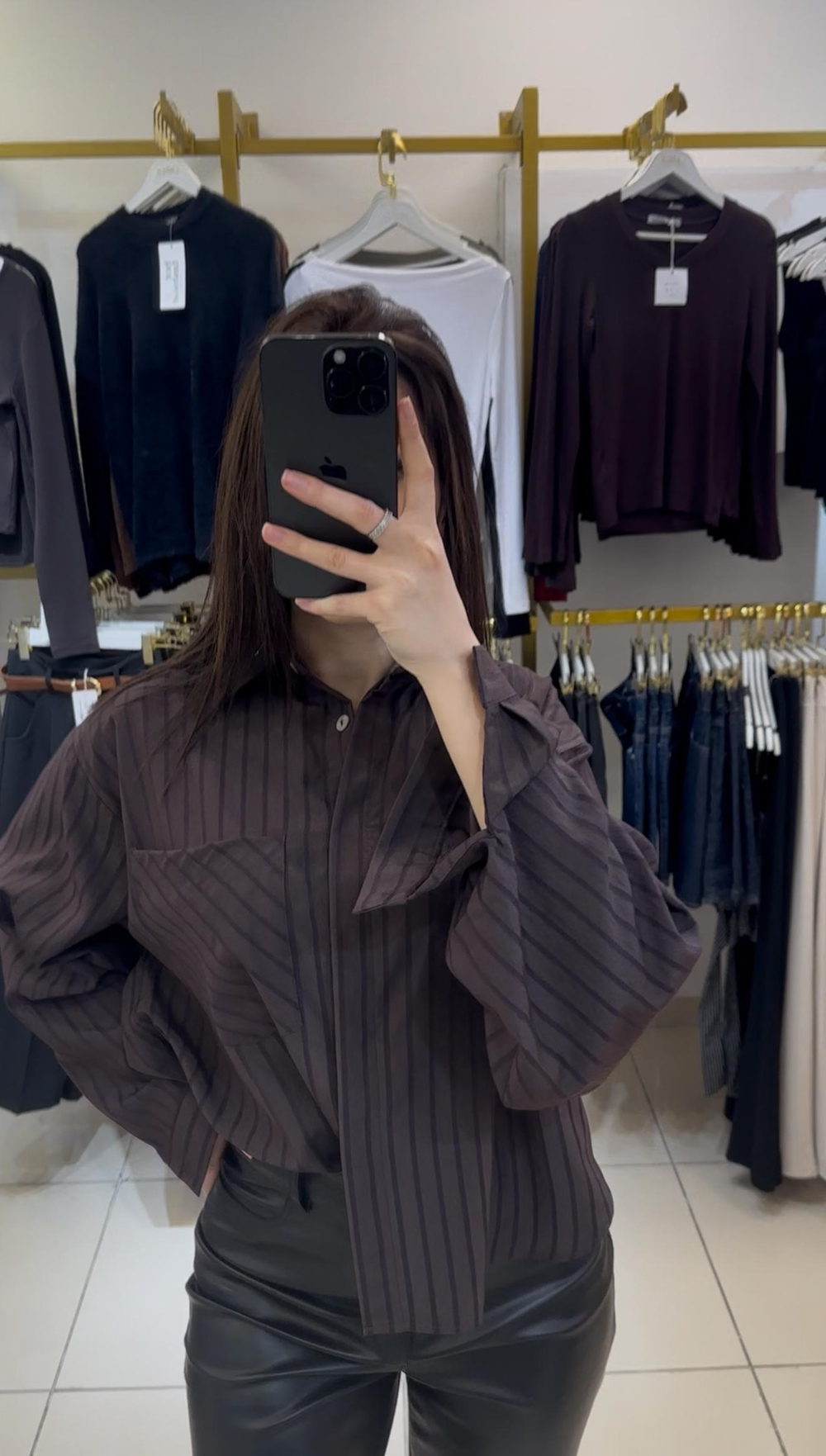 KAHVE LACİVERT PREMIUM GÖMLEK 