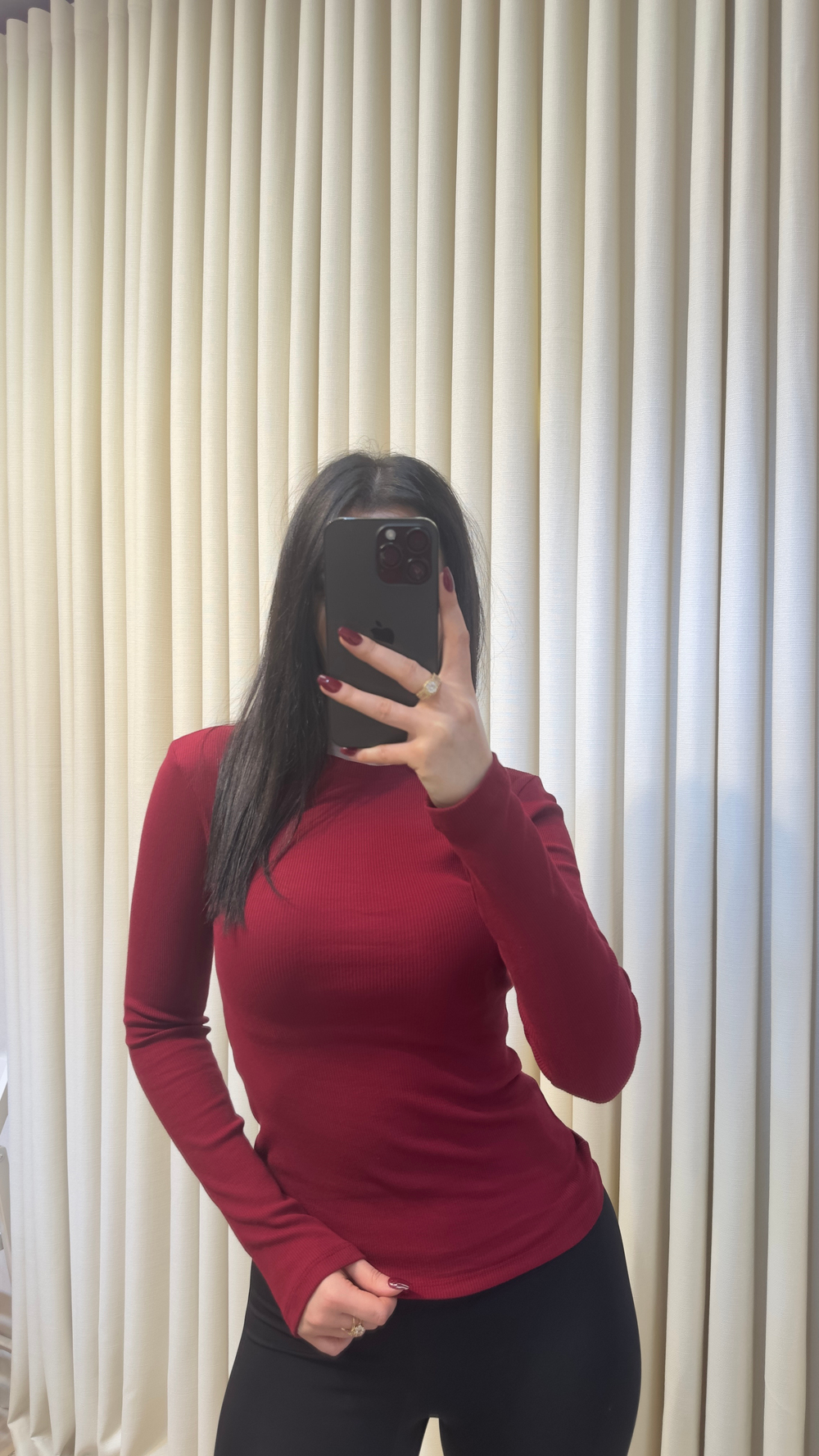 Parmak Geçmeli Body Bordo
