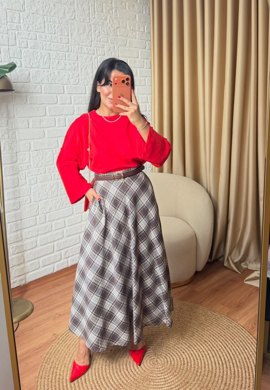Kırmızı Riva Bluz