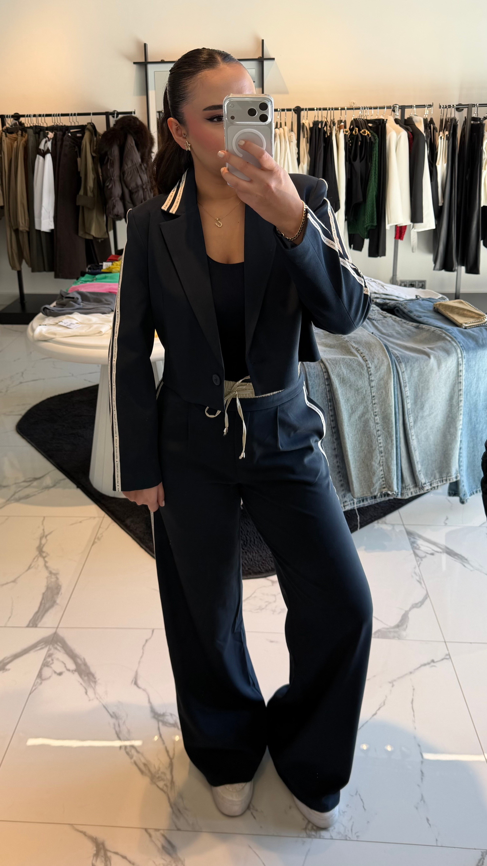 Şerit Detaylı Blazer