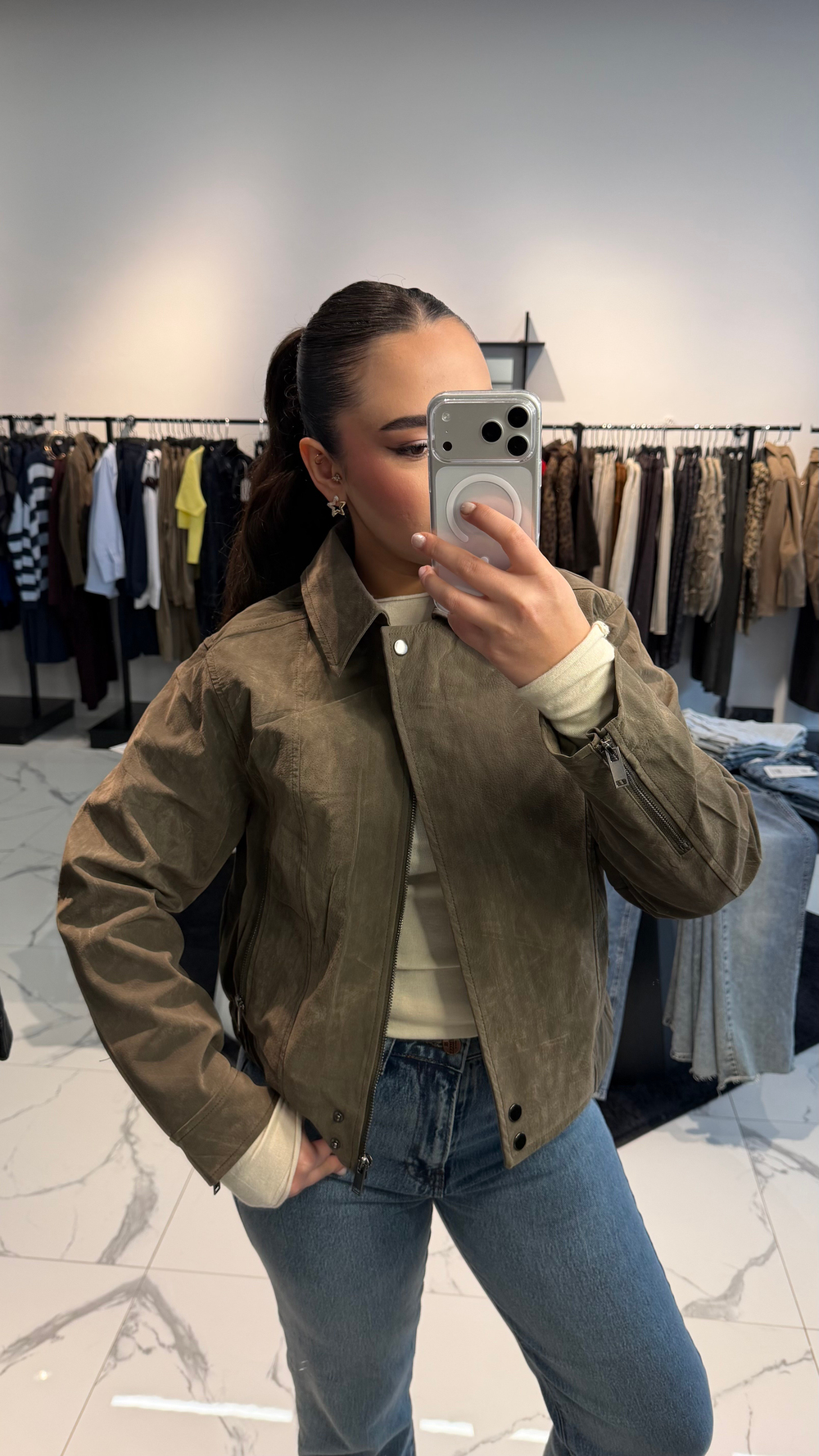 Süet Bomber Ceket
