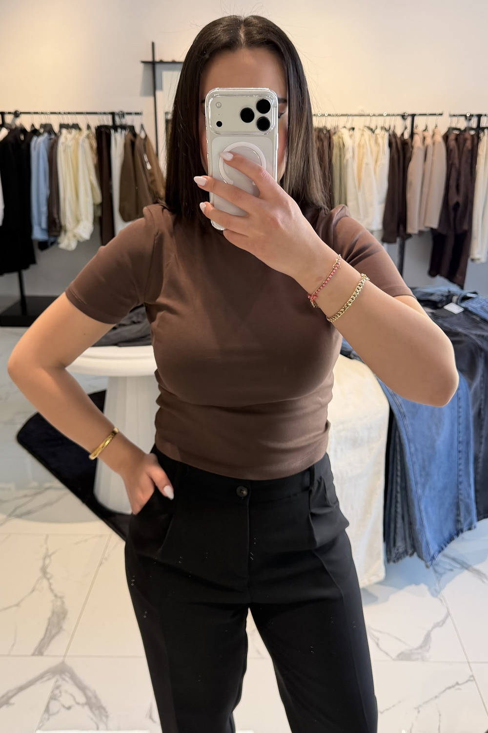 T-SHIRT KAHVERENGİ