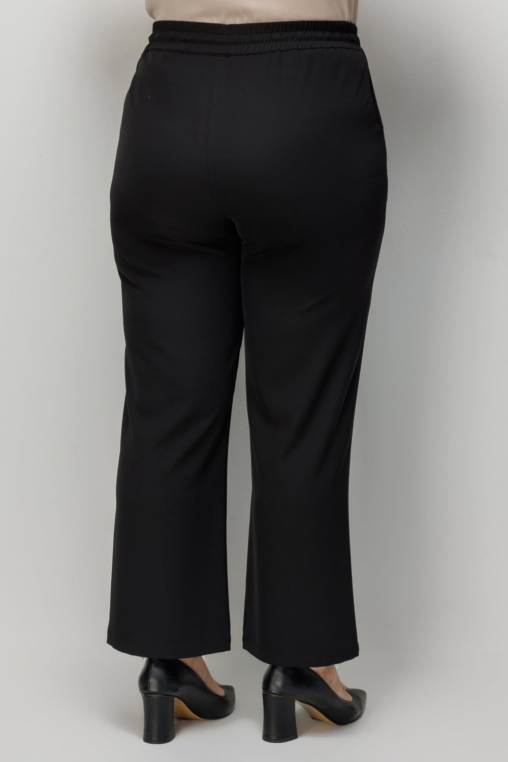 Ekol Beli Bağcıklı Bol Paça Pantolon SIYAH
