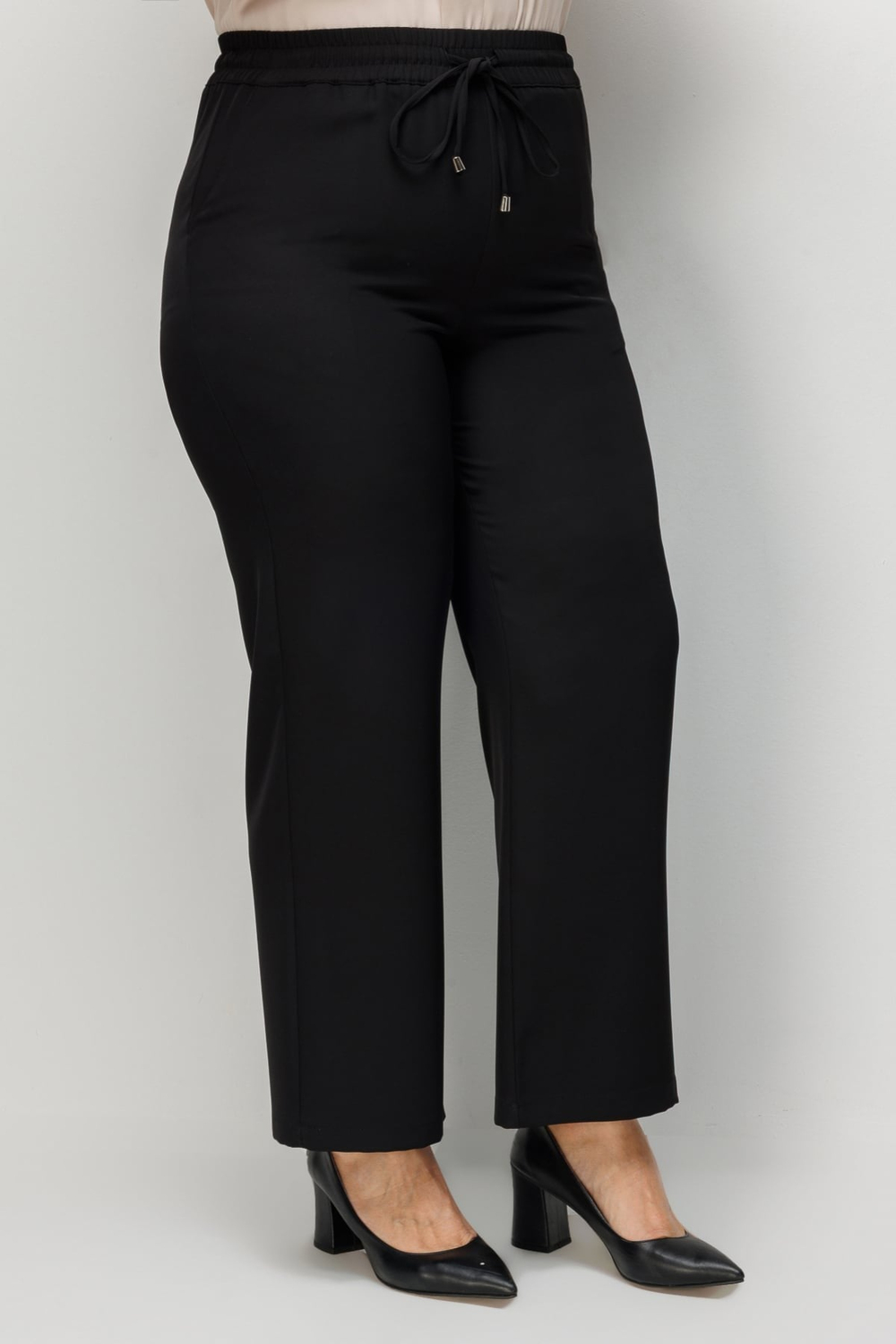 Ekol Beli Bağcıklı Bol Paça Pantolon SIYAH