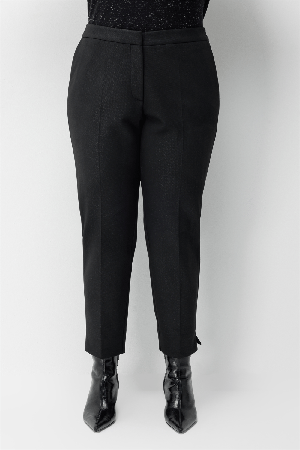 Ekol Beli Lastikli Dar Paça Pantolon Siyah