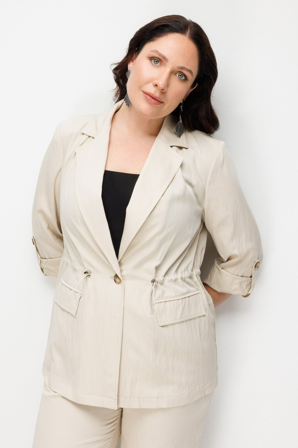Ekol Beli Lastikli Kapak Cepli Ceket KUM