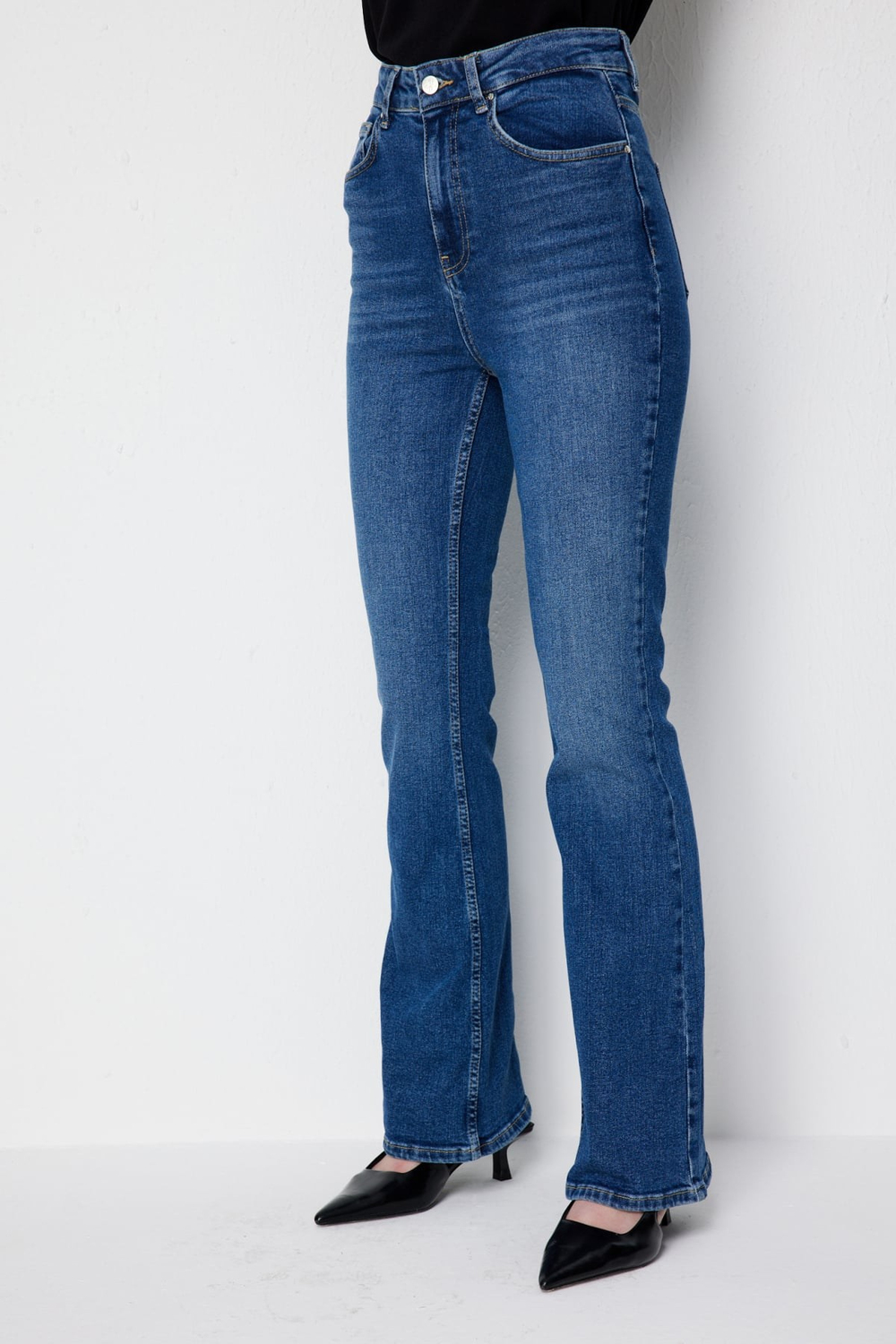 Ekol İspanyol Paça Beş Cep Kot Pantolon BLUE