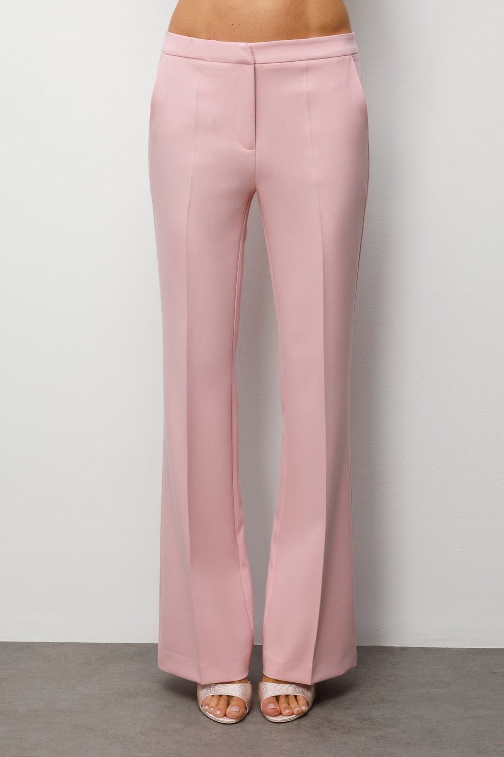 Ekol İspanyol Paça Düşük Bel Pantolon PEMBE