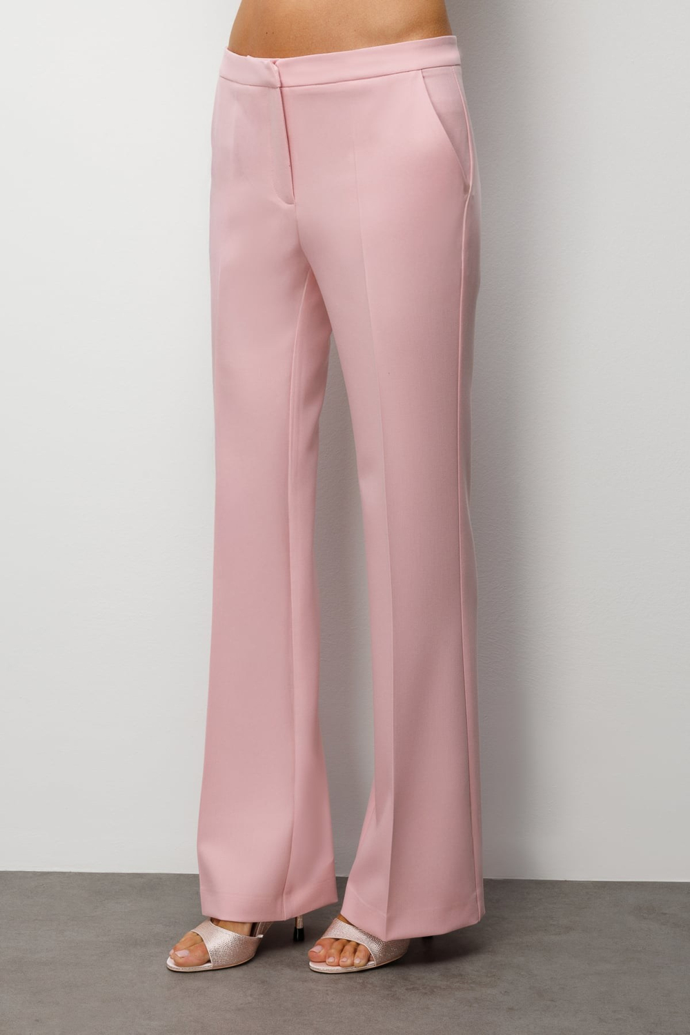 Ekol İspanyol Paça Düşük Bel Pantolon PEMBE