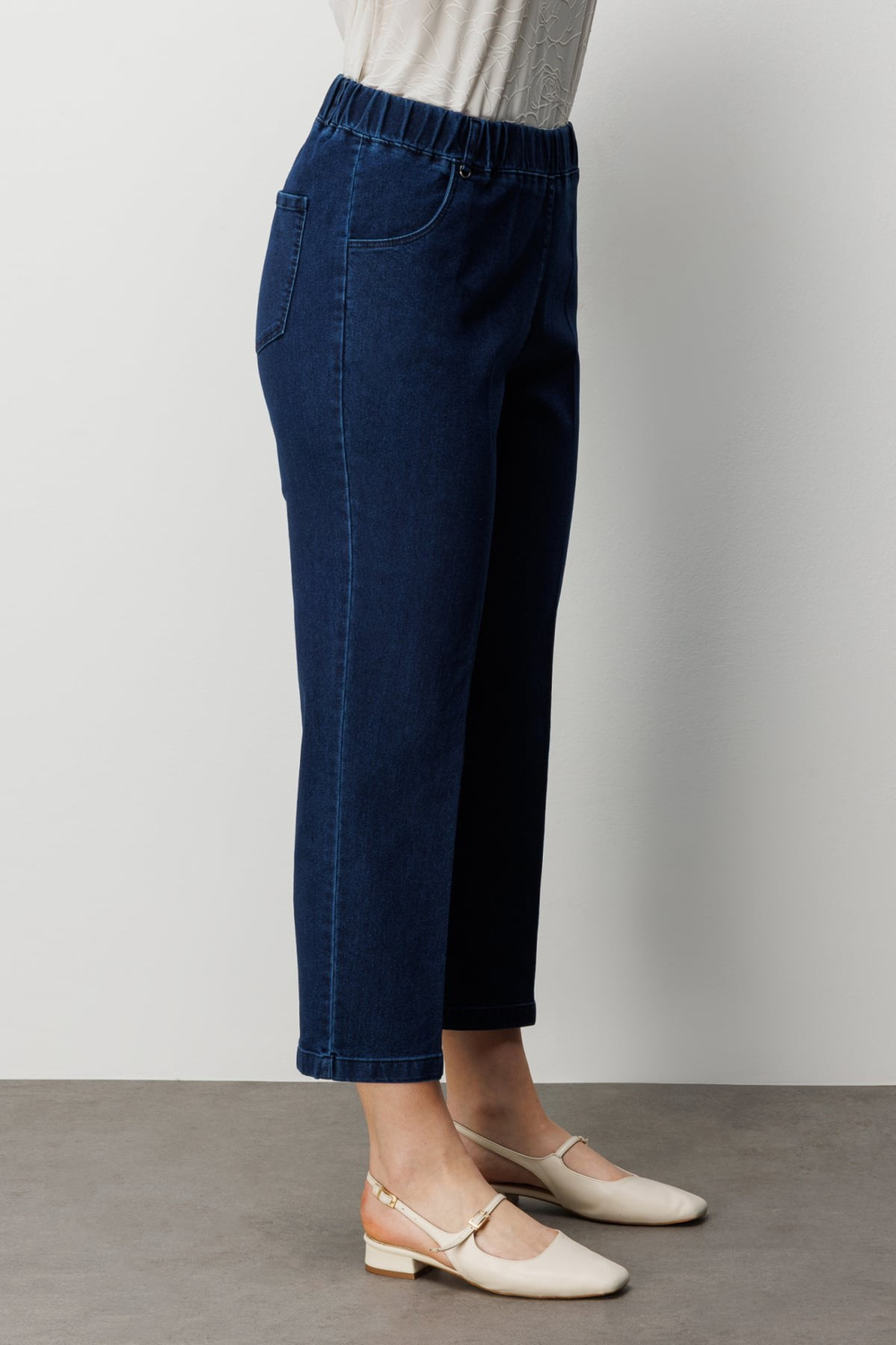 Mi Beli Lastikli Beş Cep Kot Pantolon INDIGO