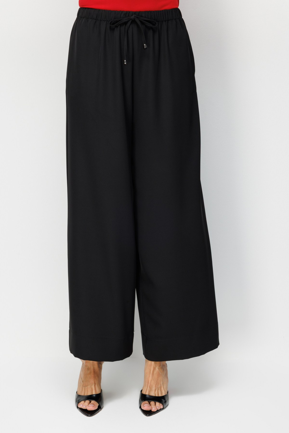 Mi Beli Lastikli Geniş Paça Pantolon SIYAH