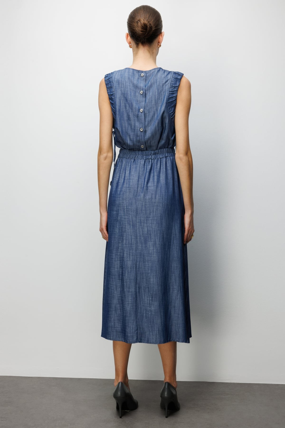 On Beli Lastikli Maxi Etek INDIGO
