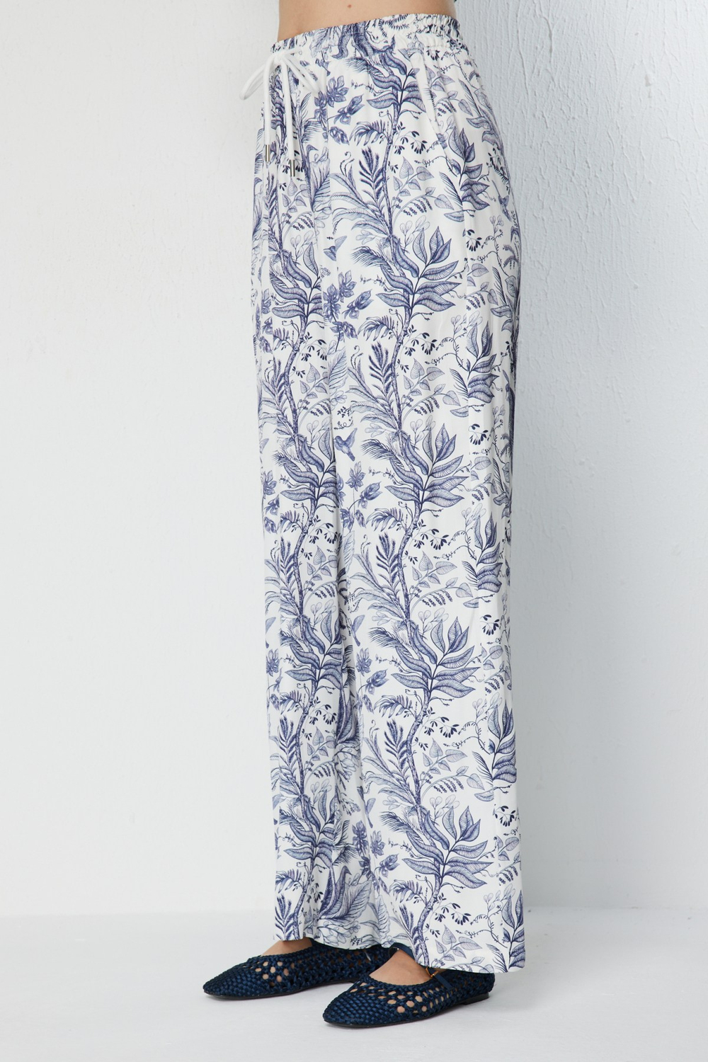 On Desenli Bol Paça Pantolon INDIGO