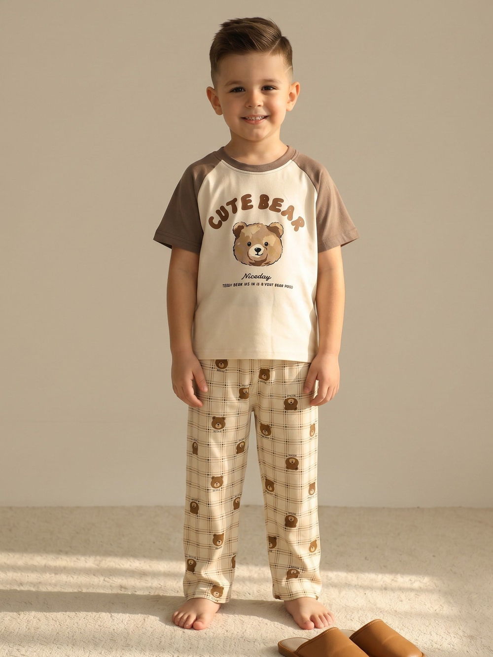 Erkek Çocuk Ayıcıklı Pijama Takımı  