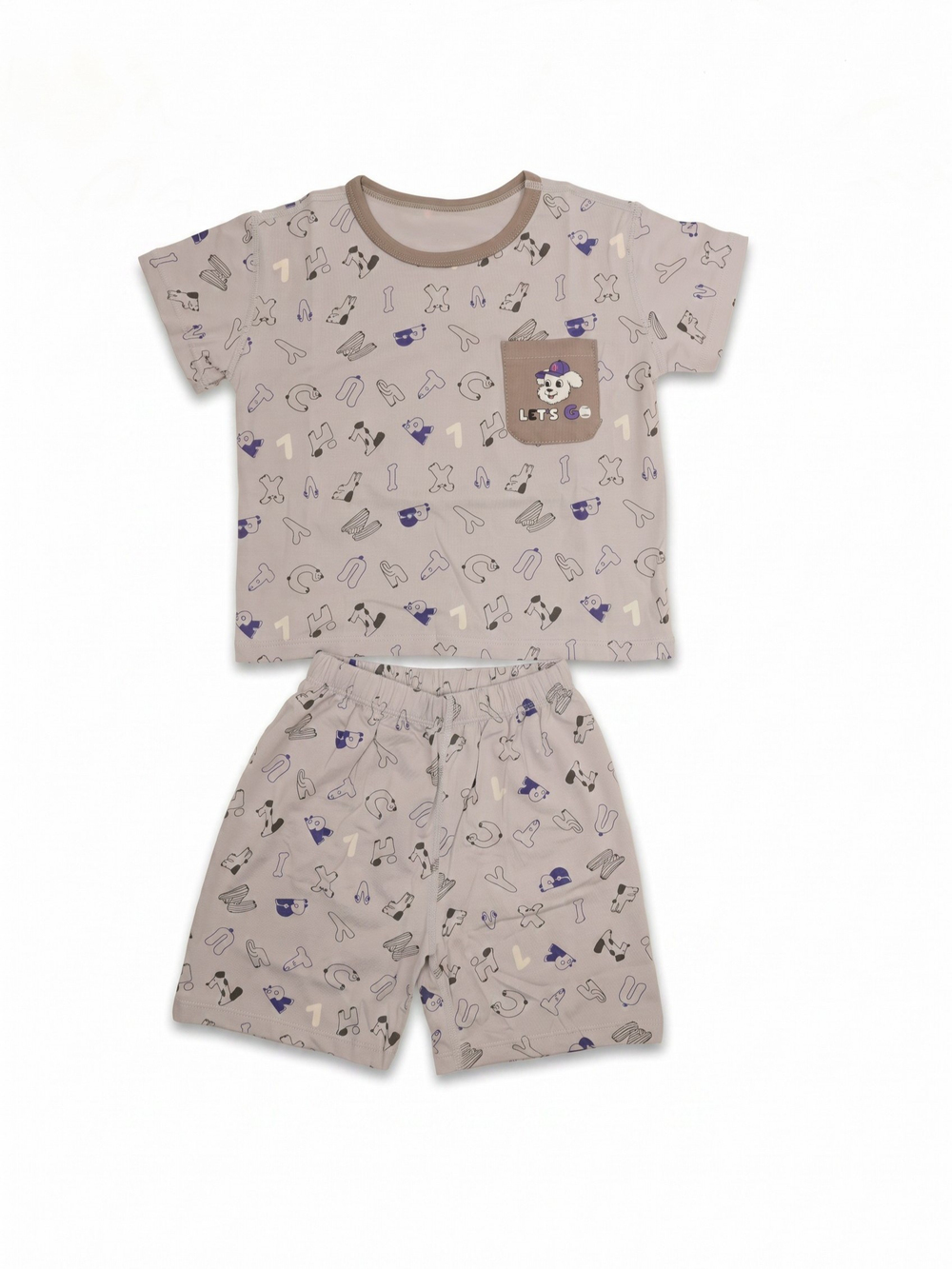 Erkek Çocuk Harfli/Sayılı Pijama Takımı 