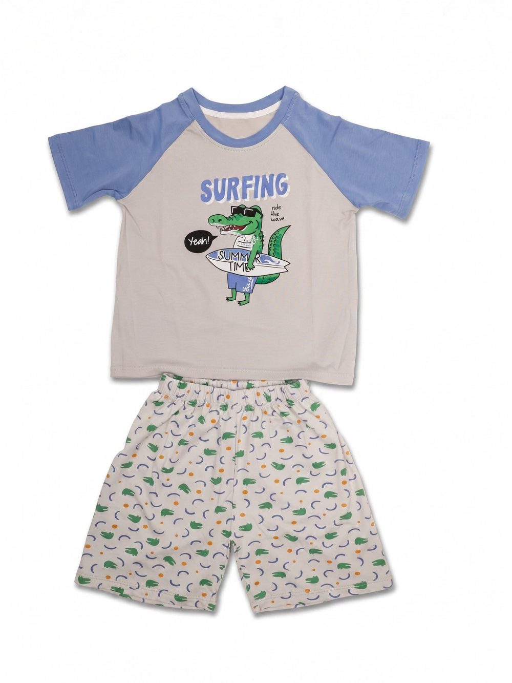 Erkek Çocuk Timsahlı Pijama Takımı 