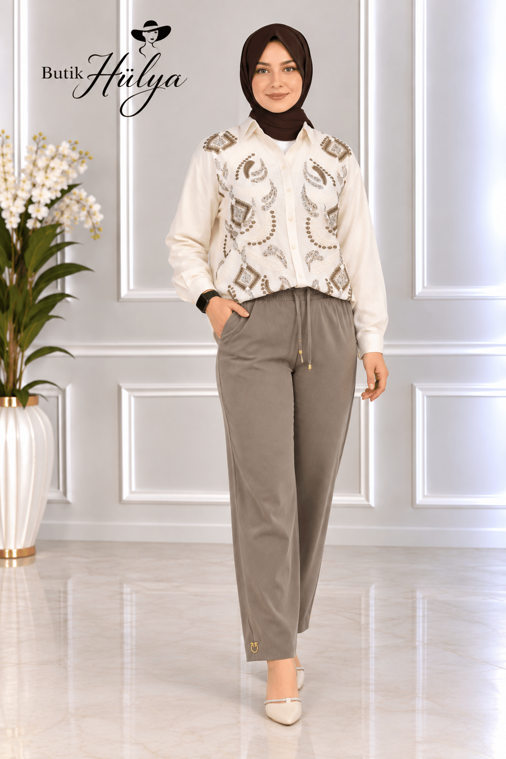 28111 Benetton Cansu Pantolon Vizon