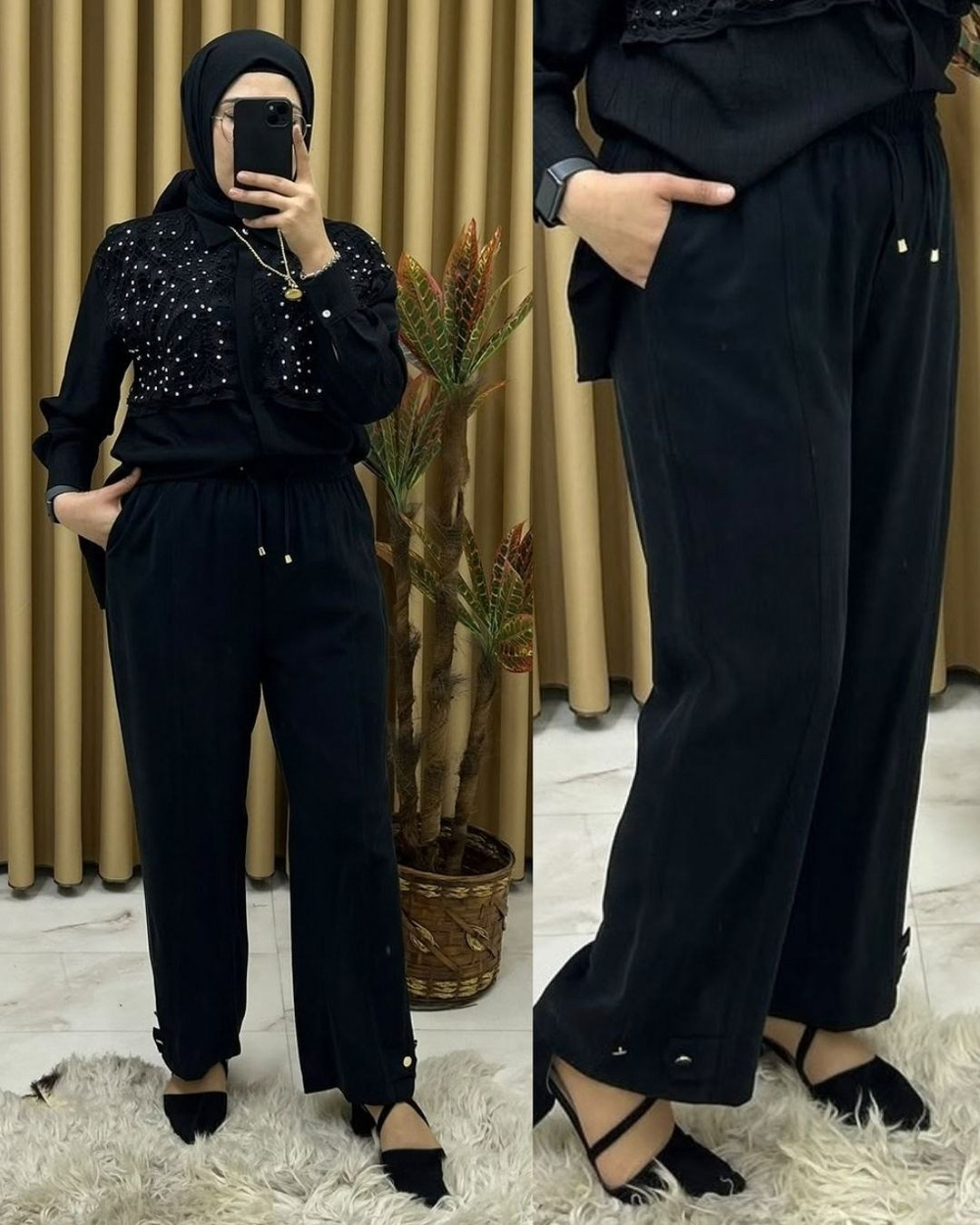 28112 Benetton Meyra Pantolon Siyah