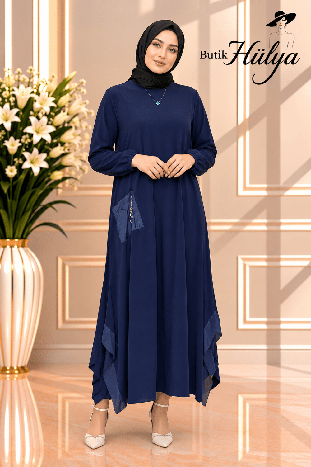 32109 derili tunik lacivert